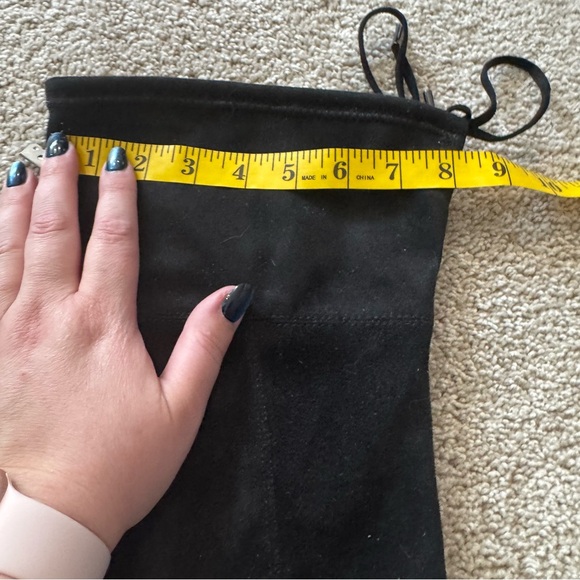 Marc Fisher Over The Knee Boots Women’s Size 9.5 Black Faux Suede Style Enrika - Picture 10 of 15